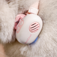 Pettichat Pet Translator worn by a pet, Pink